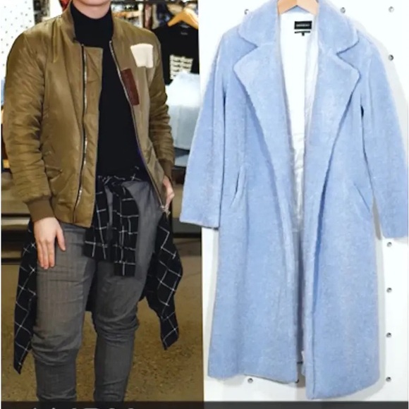 Something Navy Light Blue Teddy Jacket - Picture 4 of 4